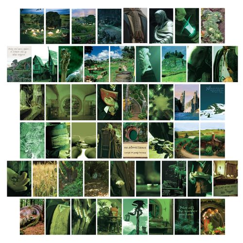 CON*QUEST Conquest Journals Lord of the Rings 4x6 Collage, Set of 50 Collectible Official Art Prints From The Shire