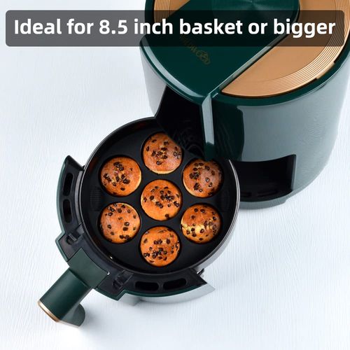 Silicone Muffin Pan for Air Fryer,Oven,Instant Pot 8.4inch Reusable BPA Free Silicone Baking Molds 2-Pack