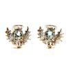 Sterling Silver Blue Topaz Scottish Thistle Stud earrings