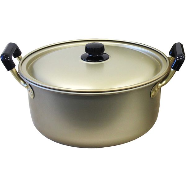 Akao Aluminum Double Handed Pot, 11.8 inches (30 cm), Gold