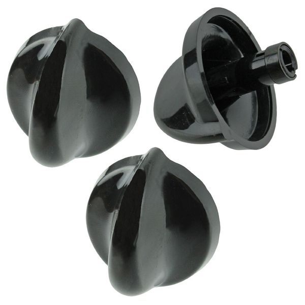 Belling Genuine Temperature Control Knob for Oven Cooker Hob (Black, Pack of 3 Knobs)