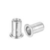 uxcell 25Pcs Rivet Nuts Flat Head, M6 Aluminum Alloy Threaded Insert Nuts Knurled Body
