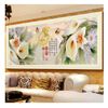 Cross stitch, peony, magnolia flower, C0011
