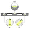 WORKPRO Torpedo Level, 3-Piece Spirit Level Set(9", 16", 24"), Magnetic, Bubbles Measuring, Clear,green