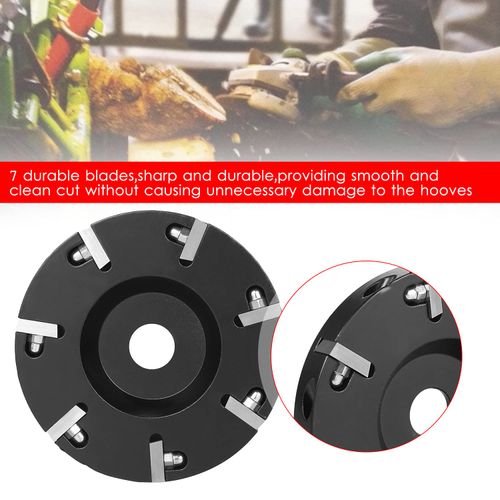 VISLONE Zinc Alloy Livestock Hoof Trimming Disc Plate With 7 Blades - Grinding Discs Claws Care Tool