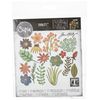 Sizzix Thinlits Die Set 662700, Funky Floral by Tim Holtz, 17 Pack, Multi Colour, One Size
