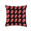 Official Rolling Stones Classic Repeat Tongue Black Throw Pillow