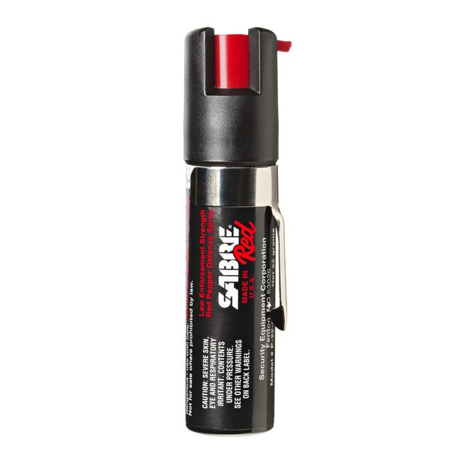 SABRE Red Pepper Spray - Police Strength - Compact Size with Clip (Max Protection - 35 shots, up to 5x's more)