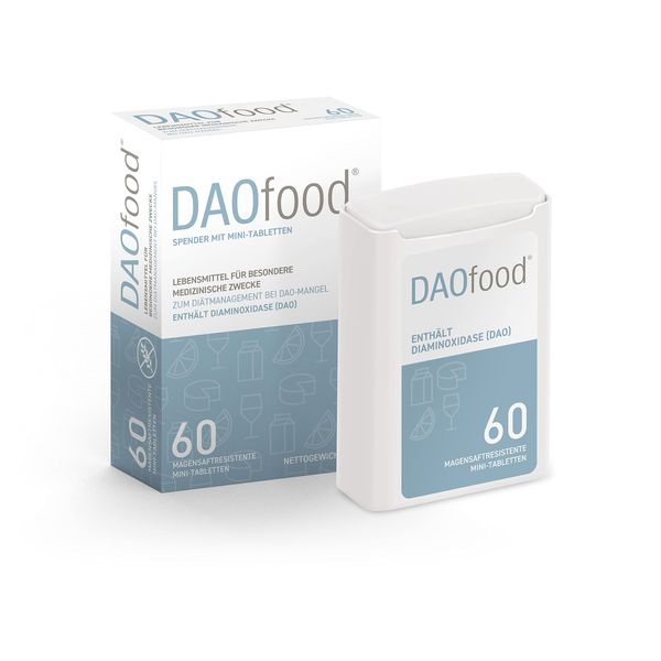 DAOfood 60 mini-tablets for dietary treatment of DAO Deficiency