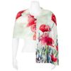 VON LILIENFELD Women's 100% Silk Scarf Poppies Flowers Design Neckerchief Silk Scarf Silk Scarf 172 x 42 cm, multicoloured