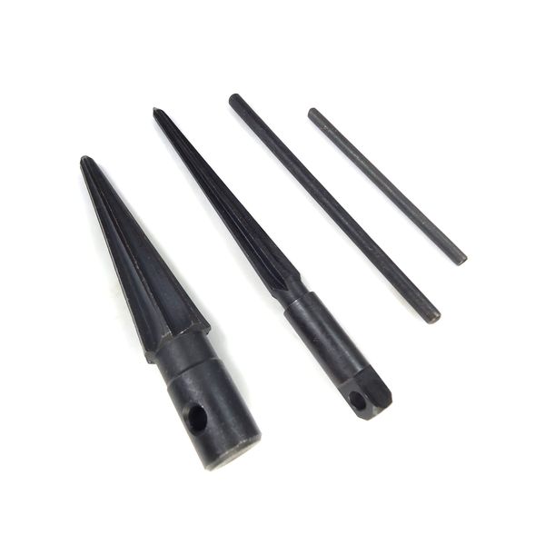 Hand Taper Reamer Drilling Chamfering Deburring Extension Punching Tool Set of 2