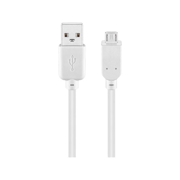 Goobay 96195 USB 2.0 Hi-Speed Cable, White, 5m Length