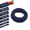 30ft PET Expandable Sleeving Wire Cable Sleeve (1/6", Blue&Black)