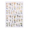 LANODO 9pcs Nail Stickers 3D Black Gold Art Multiple Styles DIY Nail Stickers Set Beautiful 2038