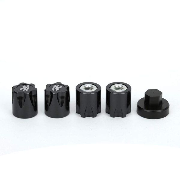 RC Wheel Rim, 4 PCS M4 Wheel Rim Center Cap Nut Compatible with Traxxas TRX4 Axial SCX10 90046 D90 Remote Control Car(Black)