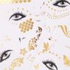 18 Pack Face Tattoo Sticker Metallic Shiny Temporary Face Tattoos Golden and Silvery Glitter Face Forehead Eyebrow Decoration Face Art for Women Girls Christmas Halloween Dancer Costume Parties