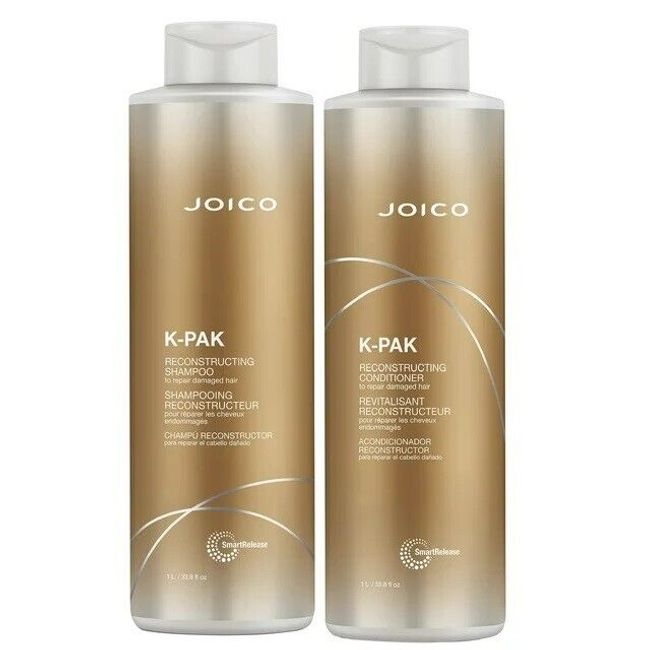 (2 PACK) Joico K-Pak Reconstructing Liter Duo (Shampoo & Conditioner),2 x 33.8oz