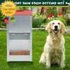 2 Pcs Large Automatic Dog Feeders with Handle Acrylic Panel Galvanized Gravity F