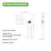 Genius® Q uPVC Universal Window Handle Inline Locking Espag Double Glazing 40mm (White)