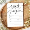 Classic Script Sweet 16 Birthday Invitations (20 Count) with Envelopes - Party Invites
