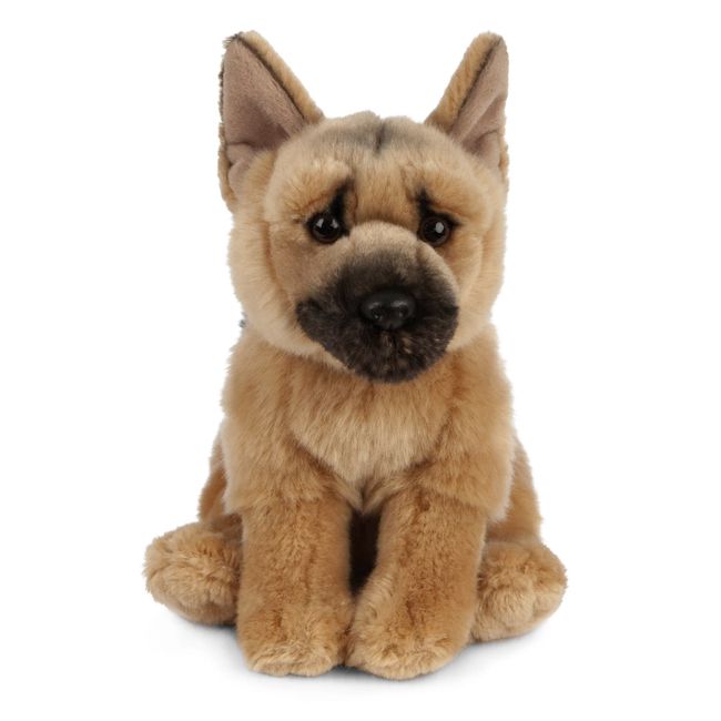 Living Nature German Shepherd, Realistic Soft Cuddly Dog Toy, Naturli Eco-Friendly Plush, 21cm