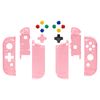 eXtremeRate Cherry Pink Joy con Handheld Controller Housing (D-Pad Version) with Colorful Buttons, DIY Replacement Shell Case for Nintendo Switch Joycon & Switch OLED Joy con