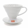 HARIO V60 Plastic Coffee Dripper, White, Size 2