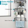 Rustproof Shower Corner Caddy Organizer for Bathroom, Tension Pole w/ 4 Baskets