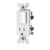 Leviton T5625-W Decora Combination Switch and Tamper-Resistant Receptacle, White