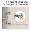 20pcs Damping Buffer Hinge Plates Cabinet Hidden Hinges With Fixing Screws
