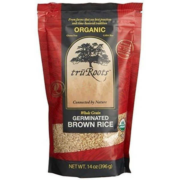 truRoots Organic Germinated Brown Rice 14 Ounces (Case of 6)