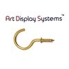 Art Display Systems Large Brass Cup Hook – Pro Quality – 50 Pack