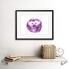 Wee Blue Coo Hedgehog Watercolour Framed Wall Art Print