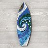 BLACK FOREST DECOR Swirling Wave Mosaic Surfboard Wall Art