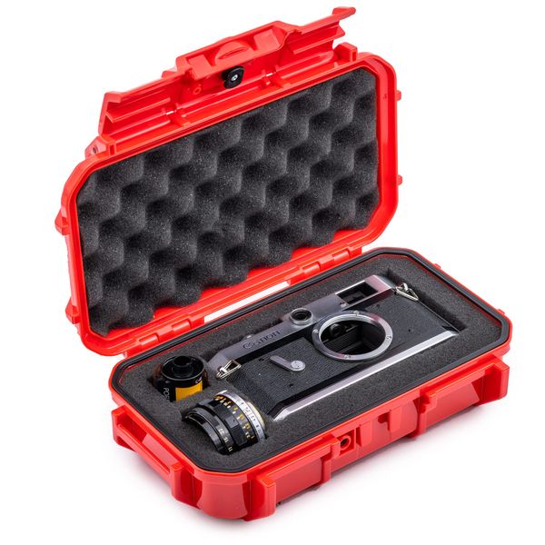 Evergreen 56 Waterproof Dry Box Protective Case with Pick & Pluck Foam - Travel Safe/Mil Spec/USA Made - for Cameras, Phones, Camping, Fishing, Hiking, Water Sports, Knives, Survival (Red)