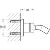 Hansvit AX0304 Square Swivel Wall Bracket, Chrome