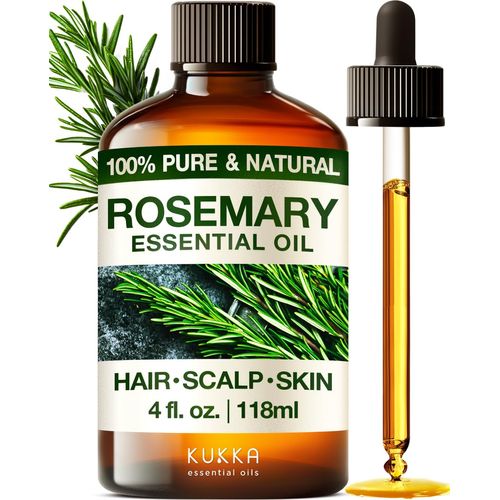 100% Pure & Natural Rosemary Oil for Hair, Skin, Aromatherapy & DIY Soap Making (4 Fl Oz / 118 ml)