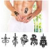 HOWAF 52 Sheets Black Tiny Temporary Tattoos for Women Men Kids Arm Neck Fake Tattoos Waterproof Butterfly Stickers Skull Snake Tattoo Stickers Realistic Temporary Tattoo Sticker Set Body Art Sticker