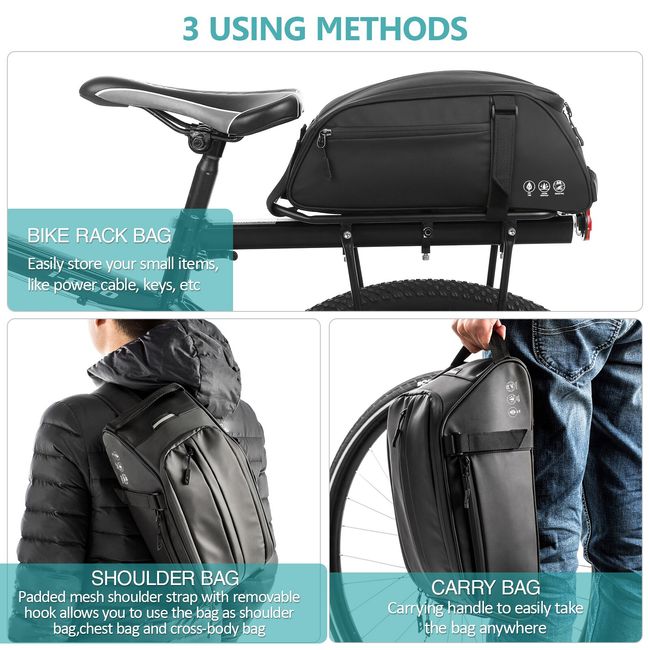 Bike Rack Bag Water Repellent Cycling Bike Rear Seat Bag Bike