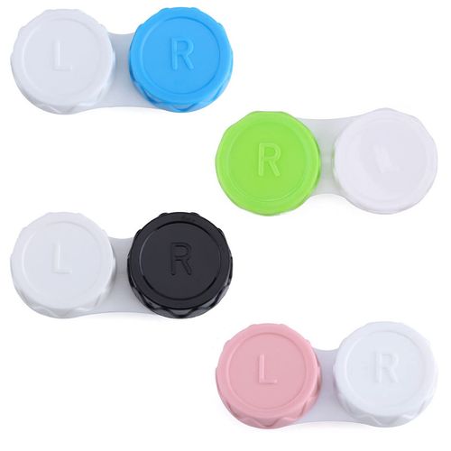 Jagowa Contact Lens Care Cases - Set of 4 Leak-Proof Containers. Portable Storage Perfect for Travel or Business. Choose from 4 Colors