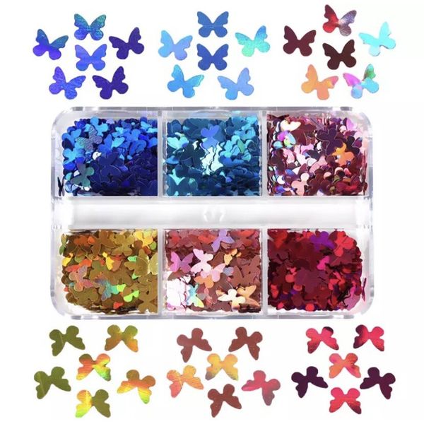 butterfly nail sequins/flakes