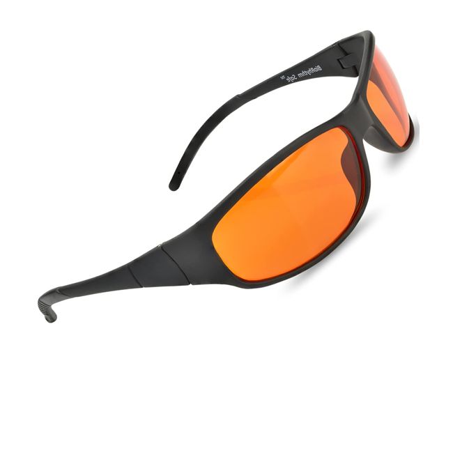 Blue Blocking Amber Glasses for Sleep 99.9 Percent Effective - Nighttime Eye Wear - Special Orange Tinted Glasses Help You Sleep and Relax Your Eyes