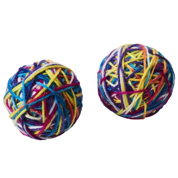 Ethical Products 77485 Sew Much Fun Yarn Ball Cat Toy - Pack of 2