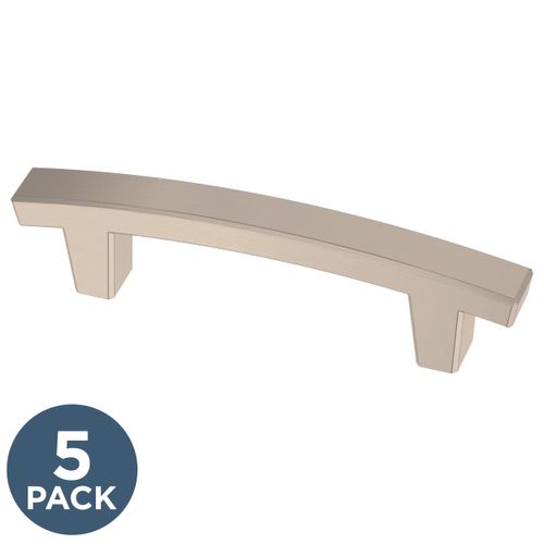 Franklin Brass P29519K-SN-B Pierce Kitchen or Furniture Cabinet Hardware Drawer Handle Pull, 3" (76mm), Satin Nickel, 10 Count