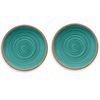 Rustic Swirl Turquoise Melamine Side Plate Set (2)