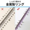 Donnally Clear Binder Slim System File Planner A5 Ring for 6 Holes (Purple)