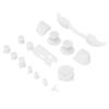 Heayzoki Xbox Series X/S Game Controller Handle Accessories, White Plastic Keycaps