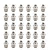 sourcing map 30pcs M10 x 1 Thread Nickel Plated Straight Grease Nipple Fitting
