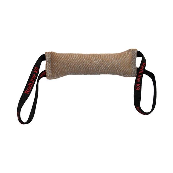 REDLINE K-9 Jute Dog Tug Toy 3 inch x 12 inch - 2 Handles