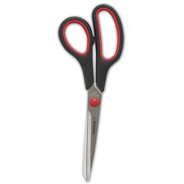 Kores - Office Scissor with Soft Grip for Students and Adults, 210 mm, Wear-Resistant Stainless Steel, School and Office Supplies, Single Pack in Assorted Colours